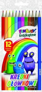 Kredki ołówkowe Fun&Joy 12 kol.