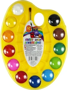 Farby akwarelowe Fun&Joy w paletce 12 kolor. (FJ-12K30PAL)
