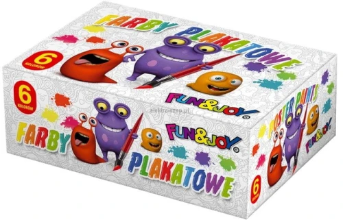 Farby plakatowe Fun&amp;Joy kolor: mix 20ml 6 kolor. (FJ-006)