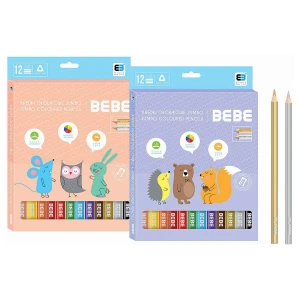 Kredki ołówkowe Noster BB KIDS PASTEL 12 kol. (kredki jumbo)