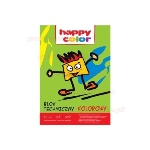 Blok techniczny Happy Color A3 kolorowy 170g 10k (HA 3550 3040-09)