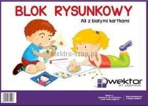 Blok rysunkowy Wektor A3 biały 80g 20k [mm:] 297x420