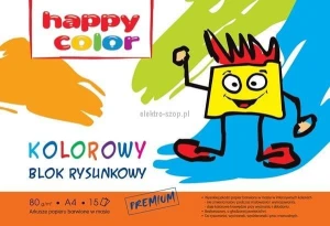 Blok rysunkowy Happy Color Premium A4 kolorowy 80g 15k [mm:] 210x297 (HA 3708 2030-09)