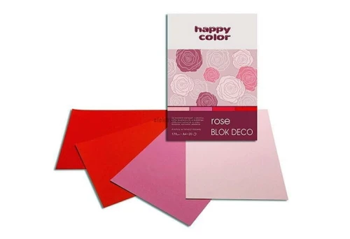 Zeszyt papierów kolorowych Happy Color Deco Rose A4 170g 20k [mm:] 210x297 (HA 3717 2030-062)