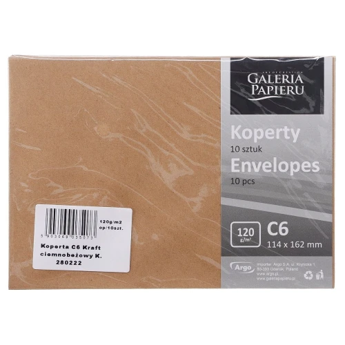 Koperta Galeria Papieru C6 - beżowy [mm:] 114x162 (280222) 10 sztuk