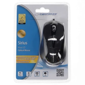Mysz Esperanza EM102k Sirius 3D - czarny (em102k)