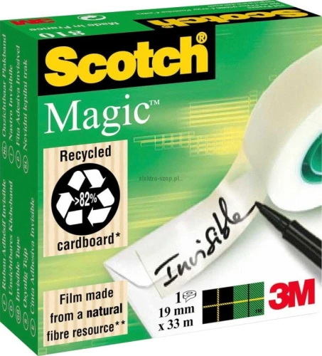 Taśma biurowa Scotch magic 19mm 33m (810)