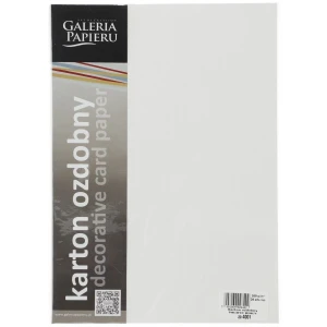 Papier ozdobny (wizytówkowy) Galeria Papieru pacific biały A4 - biały 200g (204001)