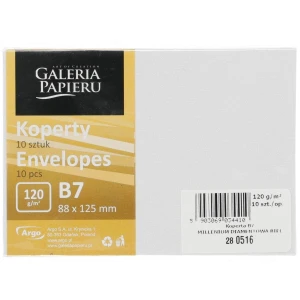 Koperta Galeria Papieru millenium diamentowa biel B7 - biały diamentowy (280516) 10 sztuk