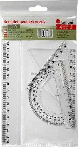 Komplet geometryczny Titanum 4 elementowy