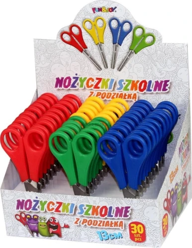 Nożyczki Fun&amp;Joy z podziałką 13cm (S01002)