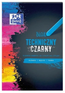 Blok techniczny Oxford Oxford A4 czarny 210g 10k (400093231)