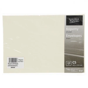 Koperta Galeria Papieru gładka kremowa C5 - kremowy 10 sztuk