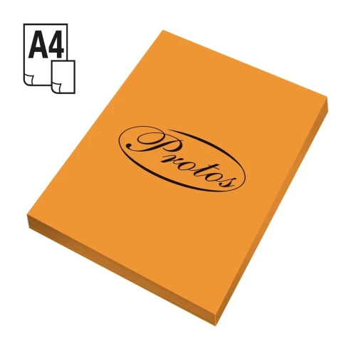 Papier kolorowy Protos A4 - pomarańczowy 160g