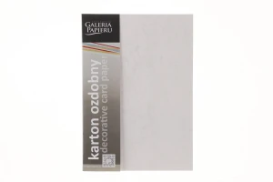 Papier ozdobny (wizytówkowy) Galeria Papieru marmur srebrny A4 - Srebrny 220g (205307)