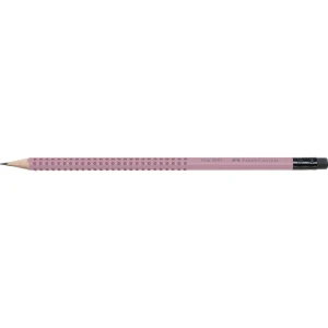 Ołówek Faber Castell Grip 2001 różowy z gumką B (217237 FC)