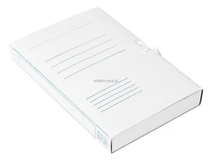 Teczka kartonowa wiązana Bigo box40 A4 kolor: biały 400g (0067)