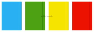 Teczka kartonowa na gumkę Interdruk A5 kolor: mix (TEGUFLUOA5)
