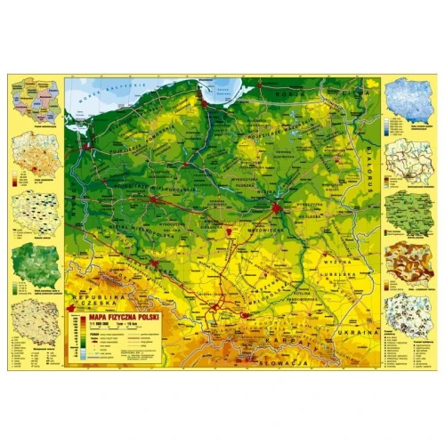 Podkład na biurko Derform Polska mapa [mm:] 490x340 (POPF)