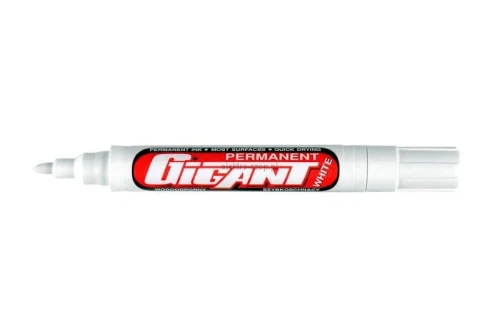 Marker permanentny Kamet Gigant wodoodporny, biały 1,5-3,0mm okrągła końcówka (K-2291)