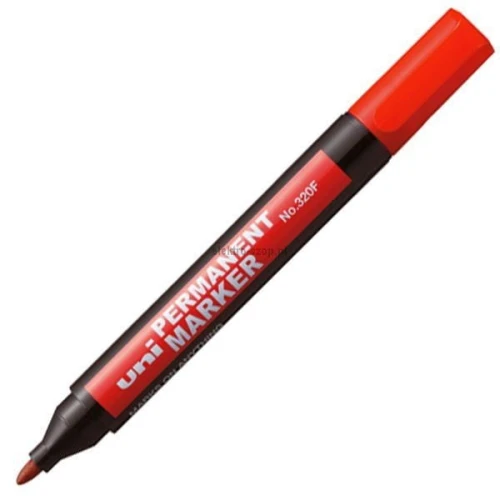 Marker permanentny Uni, czerwony 1,0-3,0mm okrągła końcówka (NO-320F)