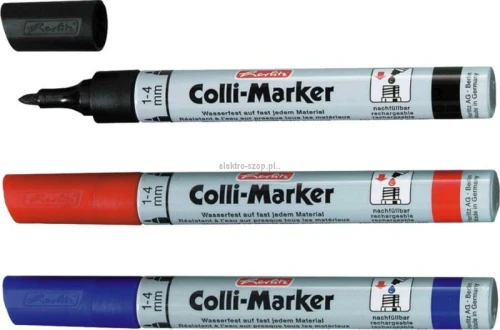 Marker permanentny Herlitz Colli-Marker, czarny 1,0-4,0mm okrągła końcówka (9786658)