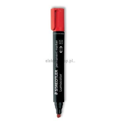 Marker permanentny Staedtler, czerwony 2-5mm ścięta końcówka