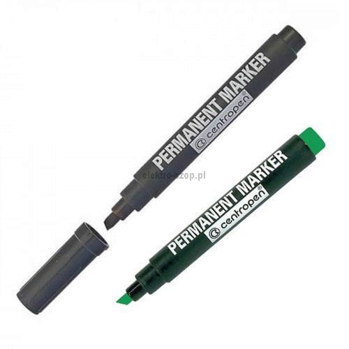 Marker permanentny Centropen 8576, zielony 2,0-5,0mm ścięta końcówka