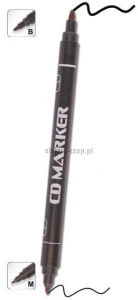 Marker do cd Cresco dwustronny, czarny B/Mmm (212100)