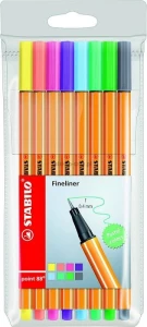 Cienkopis Stabilo, mix 0,4mm 8kol. (88/8-01)