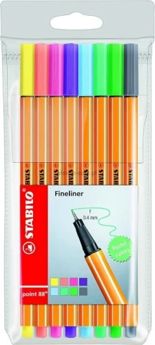 Cienkopis Stabilo, mix 0,4mm 8kol. (88/8-01)