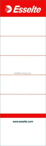 Etykiety opisowe do segregatora Esselte - biały [mm:] 50x158 (810801)