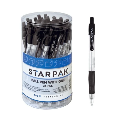 Długopis Starpak czarny 0,5mm (162128)