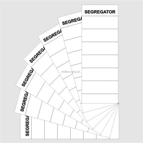 Etykiety opisowe do segregatora Warta NALEPKA NA SEGREGATOR - biały [mm:] 70x190 (350-007)