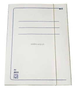 Teczka kartonowa na gumkę bigo A3 kolor: biały 400g [mm:] 435x310 (0086)