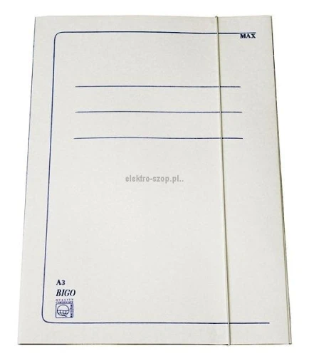 Teczka kartonowa na gumkę bigo A3 kolor: biały 400g [mm:] 435x310 (0086)