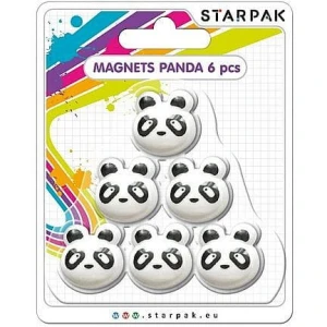 Magnes Starpak kształty  panda 6szt - biało-czarny (398962) 6 sztuk