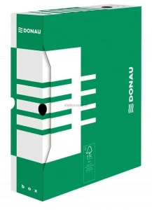 Pudło archiwizacyjne Donau A4 - zielony [mm:] 80x340x 297 (660301FSC-06)