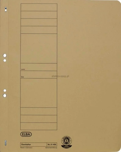 Skoroszyt Elba oczkowy A4 - beżowy 250g (100551870)