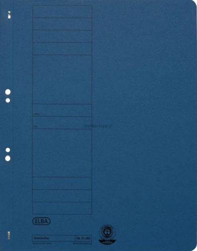 Skoroszyt Elba oczkowy A4 - niebieski 250g (100551869)