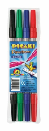 Flamaster Kamet dwustronne 4 kol. (K-2333)