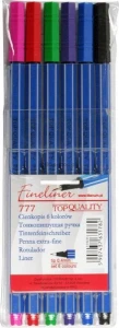 Cienkopis Top Quality Fineliner, mix 0,4mm 6kol. (777)