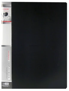 Teczka ofertowa PP Titanum A4 100 kieszeni czarna (TO100BC)