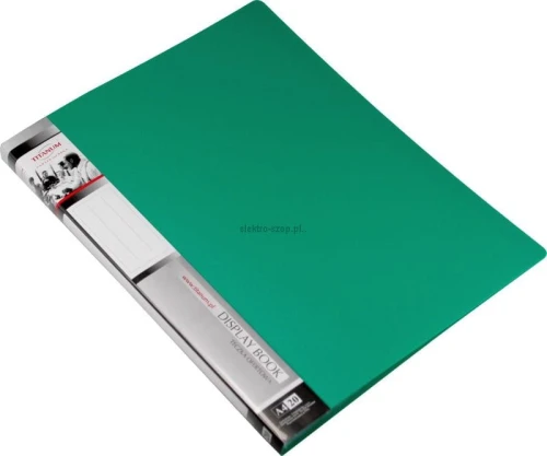 Teczka ofertowa PP Titanum A4 20 kieszeni zielona (TO20GR)