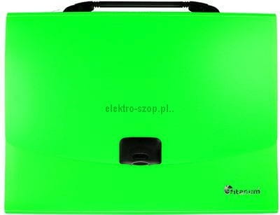 Teczka segregująca PP Titanum A4 z rączką 13 przegródek zielona fluo (TPF12GR)