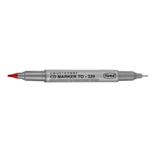 Marker do cd Toma czerony dwustronny, czerwony 0,5-1,0mm (To-320)
