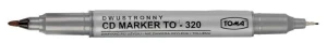 Marker do cd Toma dwustronny, czarny 0,5-0,8mm (TO-320 3 2)