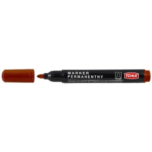 Marker permanentny Toma, brązowy okrągła końcówka