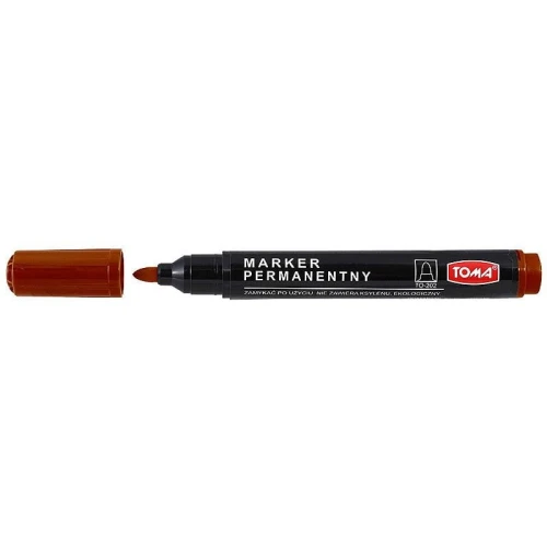 Marker permanentny Toma, brązowy okrągła końcówka