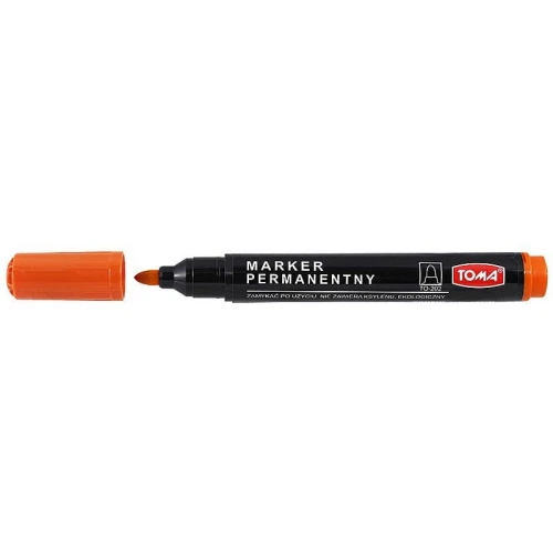 Marker permanentny Toma, pomarańczowy okrągła końcówka